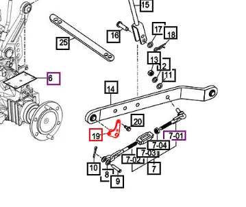 Mahindra Tractor 3-Point Bracket Pin Left Hand LH 12385142200 Mahindra Direct Parts