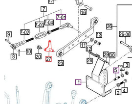 Mahindra Tractor 3-Point Link Bracket Pin Right Hand RH 12385142300 Mahindra Direct Parts