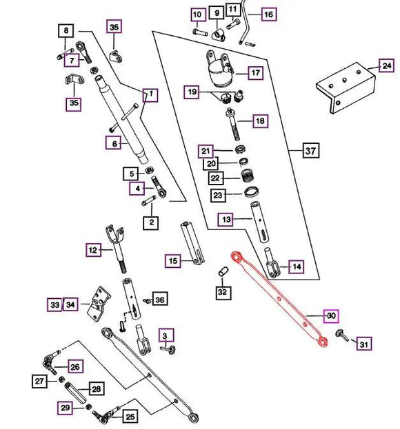Mahindra Tractor 3 Point Lower Lift Arm 007200387A91 Mahindra