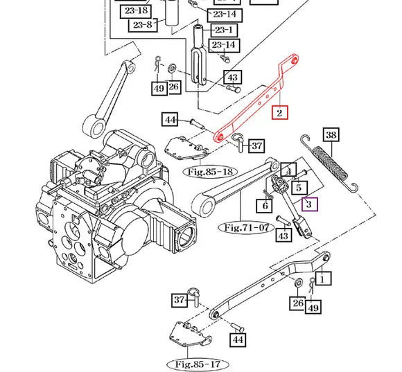 Mahindra Tractor 3-Point Lower Lift Arm Right Hand RH 14585143301DG Mahindra Direct Parts