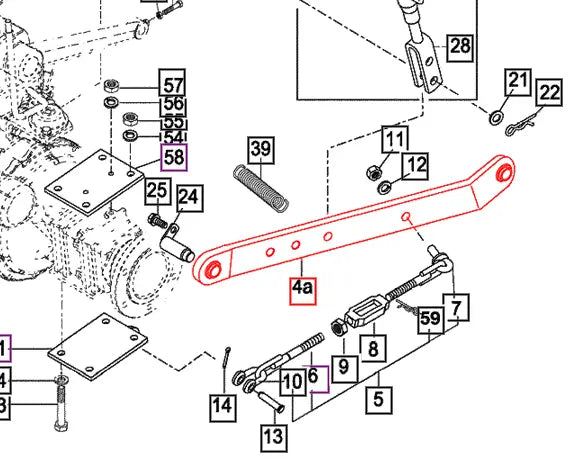 Mahindra Tractor 3-Point Lower Link Arm Left Hand LH 14725142301GB Mahindra Direct Parts