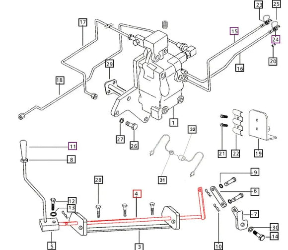 Mahindra Tractor 3 Point Operating Cross Shaft 007202141C11 Mahindra