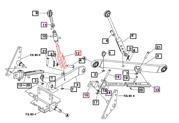 Mahindra Tractor 3 Point RH Right Lower Threaded Lift Rod 19643014AG0 Mahindra