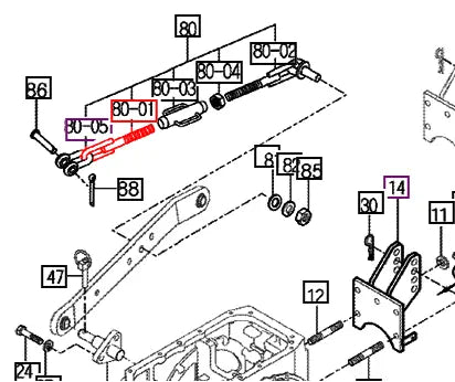 Mahindra Tractor 3 Point Stabilizer Check Chain Tractor Side 16505244100 Mahindra