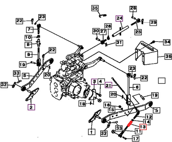 Mahindra Tractor 3 Point Stabilizer Turnbuckle 19633019AG0 Mahindra