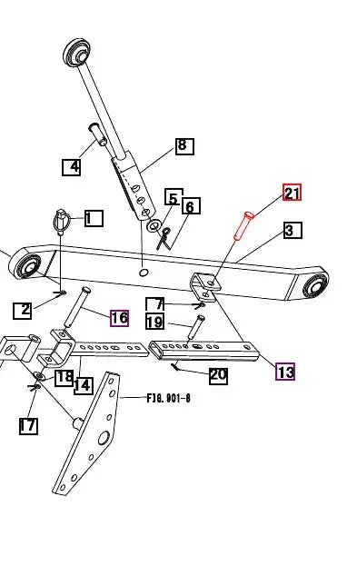 Mahindra Tractor 3 Point Stabilizer to Lower Link Pin 05600112050 (Copy) Mahindra