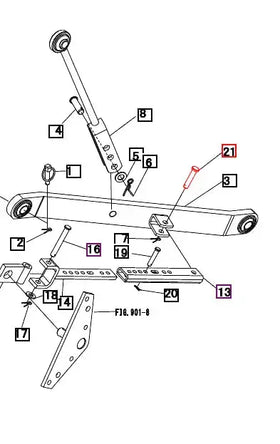 Mahindra Tractor 3 Point Stabilizer to Lower Link Pin 05600112050 (Copy) Mahindra