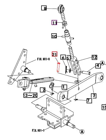 Mahindra Tractor 3 Point Stabilizer to Lower Link Pin 05600112050 (Copy) Mahindra