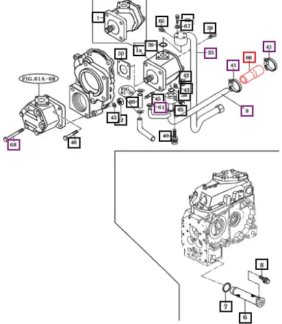 Mahindra Tractor 3Hose (F) (For Hyd Suction Pipe) 12305100010 Mahindra Direct Parts