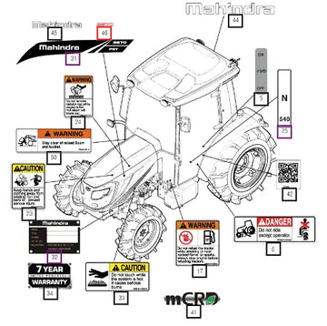 Mahindra Tractor 3d Decal , 2670 12329012860 Mahindra Direct Parts