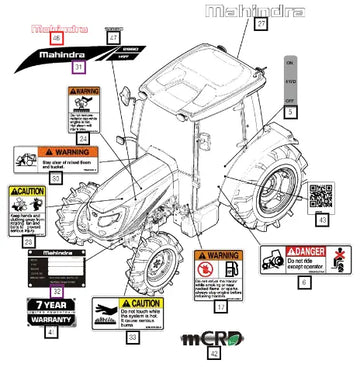 Mahindra Tractor 3d Decal , Mahindra 315 11449011880 Mahindra Direct Parts