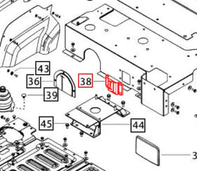 Mahindra Tractor 4WD Cut Out Cover 007545080C1 Mahindra Direct Parts