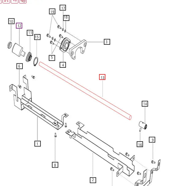Mahindra Tractor 4WD Driveshaft E006507085D1 Mahindra Direct Parts
