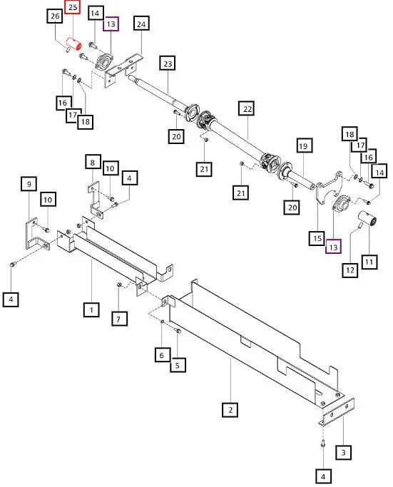 Mahindra Tractor 4WD Front (Axle End) Driveshaft Coupler E006510674B1 Mahindra