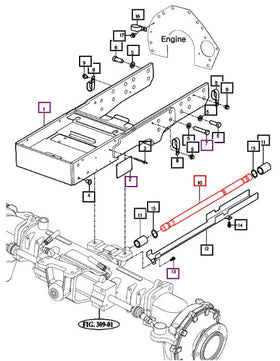 Mahindra Tractor 4wd Driveshaft 12624100010GB Mahindra