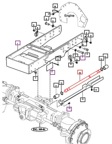 Mahindra Tractor 4wd Driveshaft 12624100010GB Mahindra