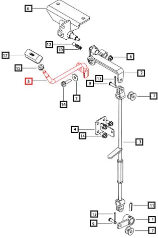 Mahindra Tractor 4wd Lever Assembly 008007872U11 Mahindra Direct Parts