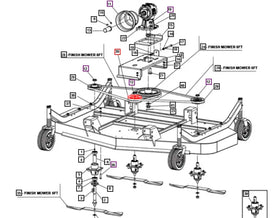 Mahindra Tractor 5 and 6 ft Finish Mower Center Pulley (Small) T14003681R Mahindra