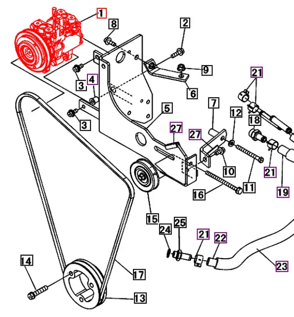 Tractor Ac Components Mahindra Tractor A/C Compressor 19480811000 | Mahindra Direct Parts