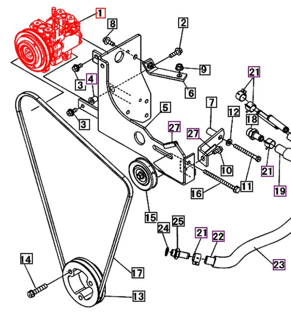 Mahindra Tractor A/C Compressor 19480811000 Mahindra