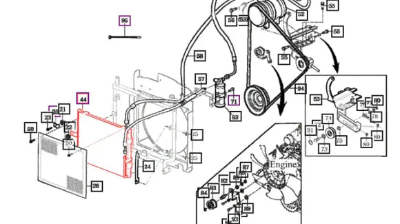 Mahindra Tractor AC Air Conditioning Condenser Mahindra