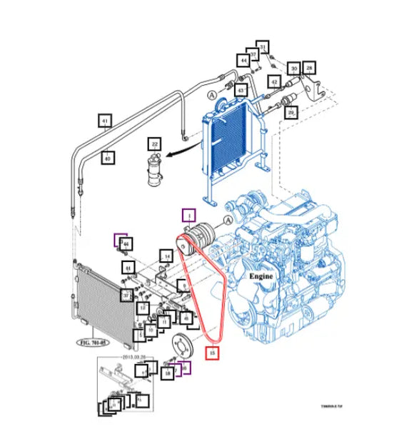 Mahindra Tractor AC Belt 19028300010 Mahindra