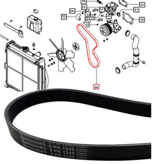 Mahindra Tractor A/C Compressor Belt 006016039D1