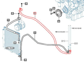 Mahindra Tractor AC Suction Hose 12398302800 Mahindra Direct Parts