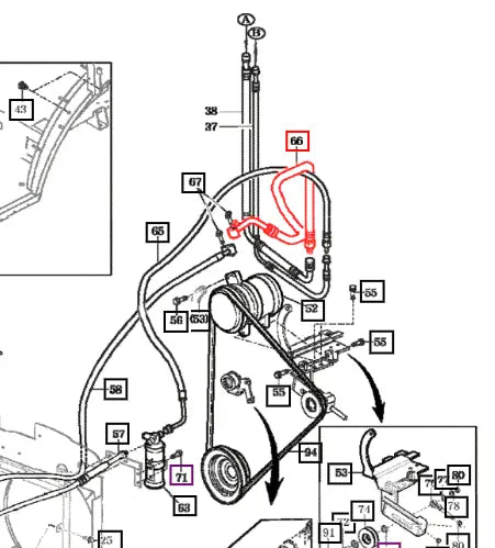 Mahindra Tractor AC Suction Pipe 1 14628302800 Mahindra Direct Parts