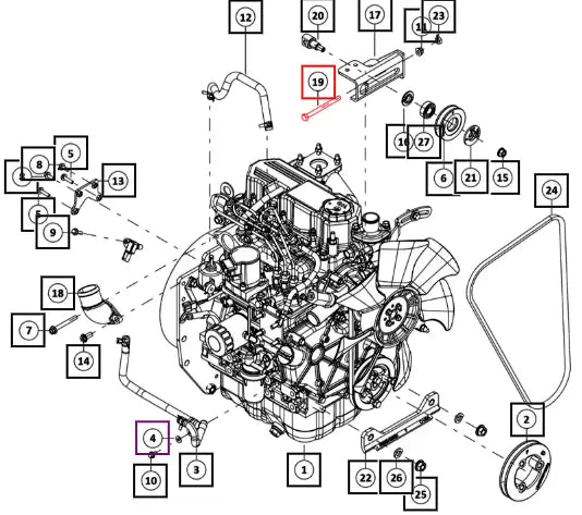 Mahindra Tractor Ad Ecn09d007504 235 Bolt 007201297B1 Mahindra Direct Parts
