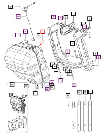 Mahindra Tractor Adapter Fuel Tank Return 000060919M01 Mahindra Direct Parts