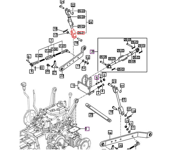 Mahindra Tractor Adjustable Lift Rod Lower Clevis End 16705145200 Mahindra