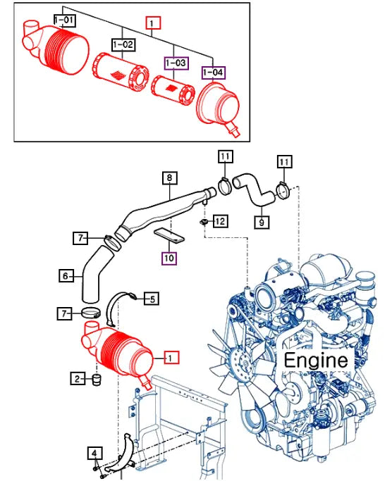 Mahindra Tractor Air Cleaner Assembly FPG068449 Mahindra