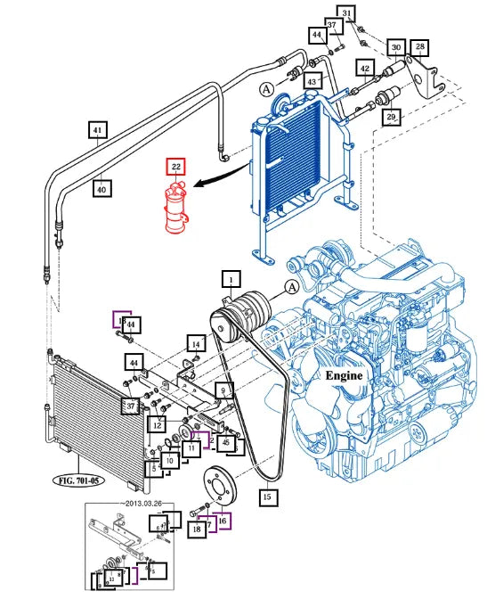 Mahindra Tractor Air Conditioning Dryer 19958303400 Mahindra