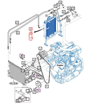 Mahindra Tractor Air Conditioning Dryer 19958303400 Mahindra