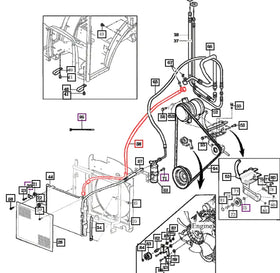Mahindra Tractor Air Conditioning Line Condenser To Pump 12428302902 Mahindra