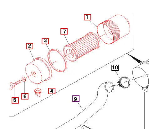 Mahindra Tractor Air Filter Assembly 35560501000 Mahindra Direct Parts
