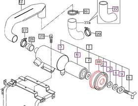 Mahindra Tractor Air Filter Cover Packing 14571032020 Mahindra Direct Parts