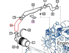 Mahindra Tractor Air Filter Inlet Hose A 12291030020 Mahindra Direct Parts