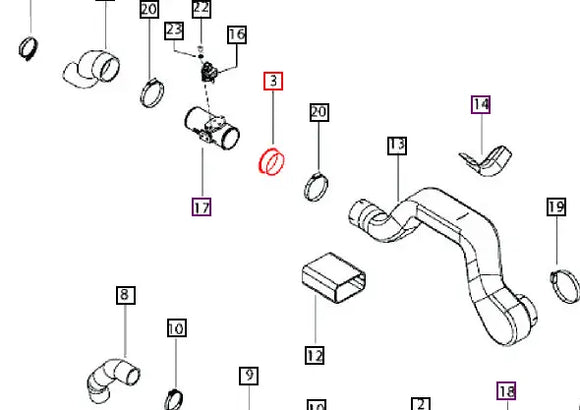 Mahindra Tractor Air Intake Duct Rubber Sleeve E006026911D1 Mahindra Direct Parts
