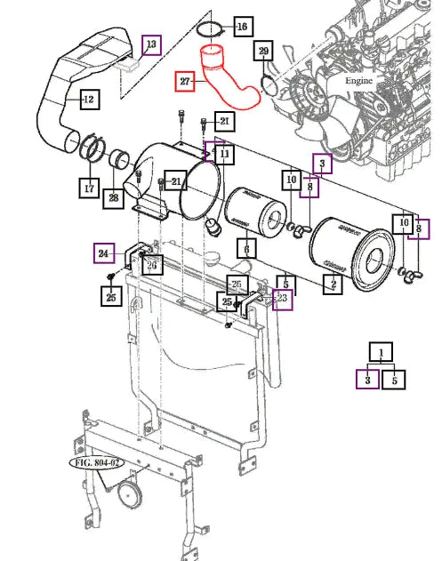 Mahindra Tractor Air Intake Hose 12411033000 Mahindra Direct Parts
