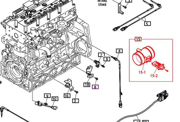 Mahindra Tractor Air Sensor Assembly 301308-00453A Mahindra Direct Parts