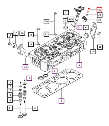 Mahindra Tractor Allen Bolt M8 X 1.25 For Injector Clamp 006013500F1 Mahindra Direct Parts