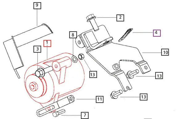 Mahindra Tractor Alternator 000013086P04 Mahindra