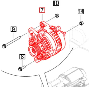 Mahindra Tractor Alternator 1402AAA05081N Mahindra