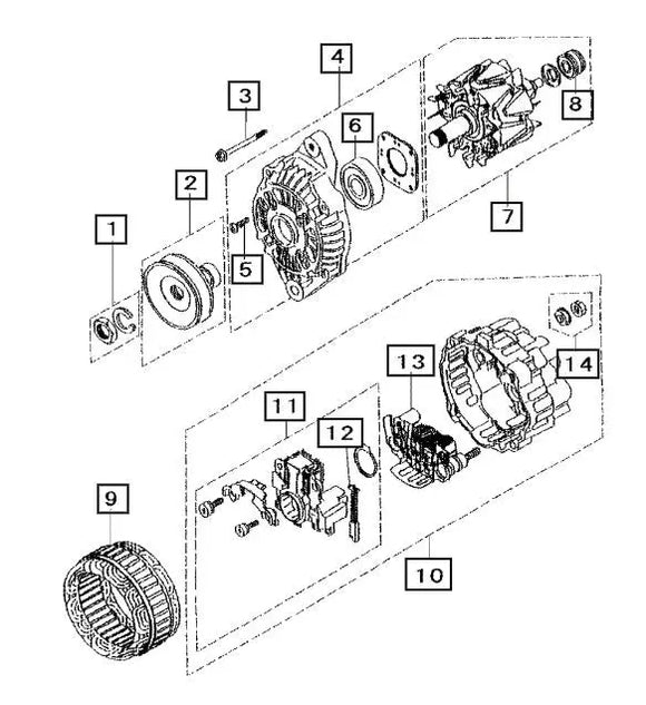 Mahindra Tractor Alternator 31A6800402 Mahindra Direct Parts