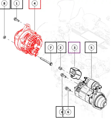 Mahindra Tractor Alternator 55A 007707175K91 Mahindra Direct Parts