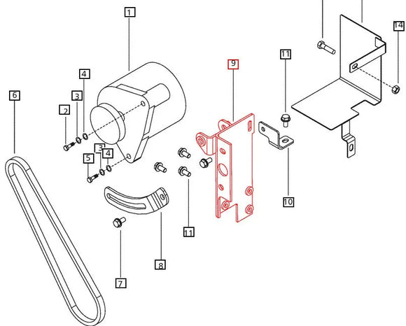 Mahindra Tractor Alternator Bracket 006015882D91 Mahindra