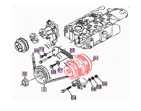 Mahindra Tractor Alternator EA00004191 Mahindra Direct Parts