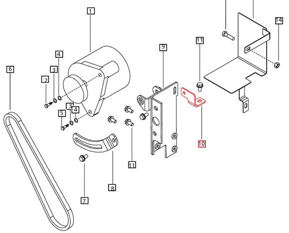 Mahindra Tractor Alternator Support Bracket 006019181B1 Mahindra